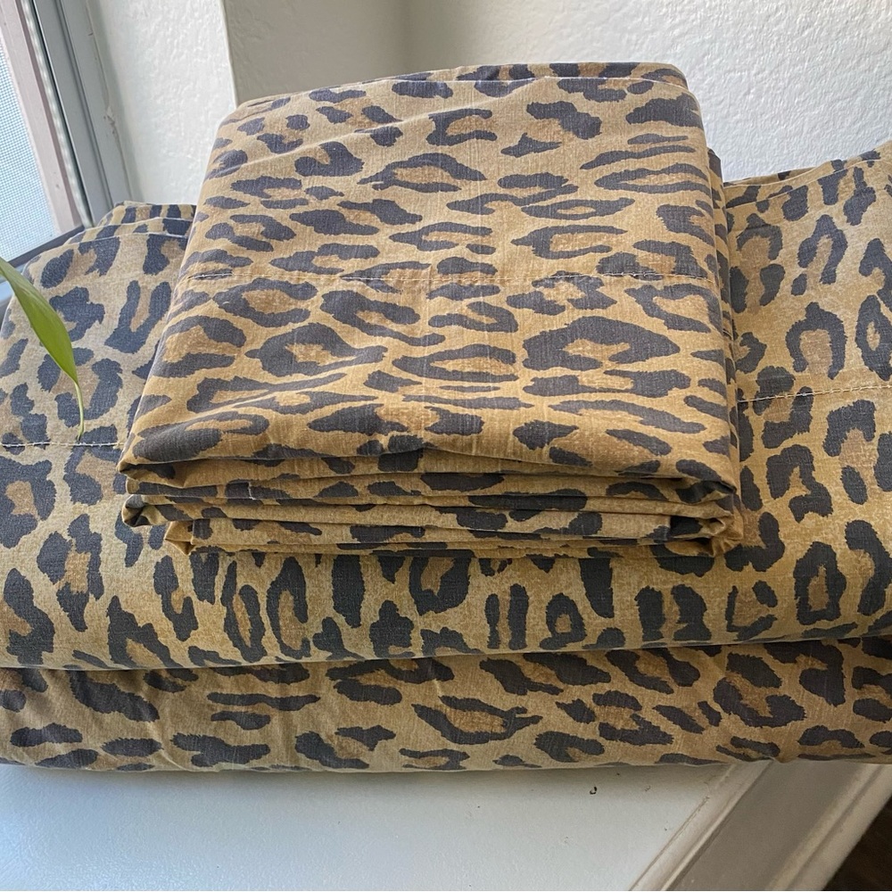 Vintage Ralph Lauren Aragon (Leopard) King Sheet Set